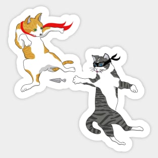 Cats fight Sticker